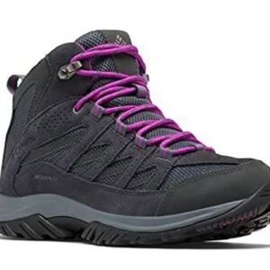 Columbia Womens Crestwood Mid Waterproof Boot Hiking Shoe Graphite Bright Plum